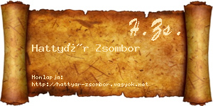 Hattyár Zsombor névjegykártya